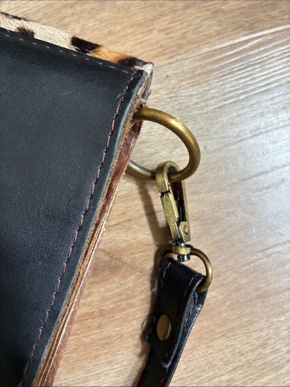 CARPE DIEM LONDON Bought on VACATION Leather Crossbody with Leopard-Print Flap - Picture 7 of 16